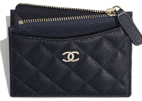 chanel card holder in quilted grained calfskin|Classic card holder .